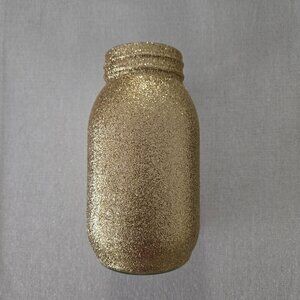 Gold Glitter Mason Jar